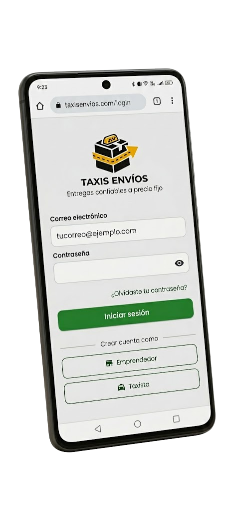App TaxiEnvios en el celular